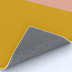 Blush Pink and Mustard Gold Minimalist Color Block Rug Gallery Image 4