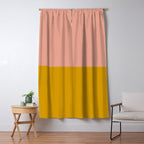 Blush Pink and Mustard Gold Minimalist Color Block Window Curtain Gallery Image 5