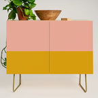 Blush Pink and Mustard Gold Minimalist Color Block Credenza Gallery Image 1