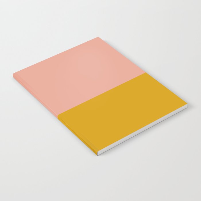 Blush Pink and Mustard Gold Minimalist Color Block Notebook Gallery Image 2