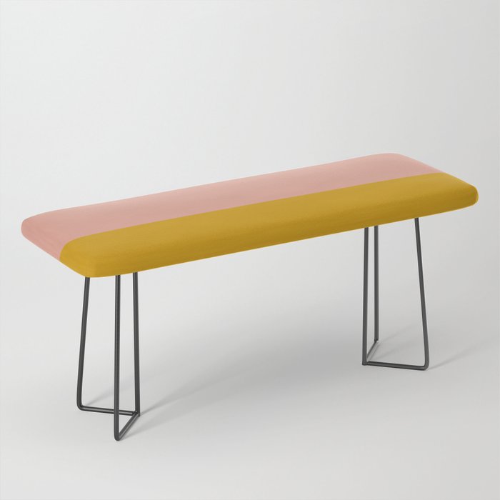 Blush Pink and Mustard Gold Minimalist Color Block Bench Gallery Image 1