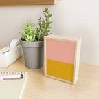 Blush Pink and Mustard Gold Minimalist Color Block Mini Art Print Gallery Image 2