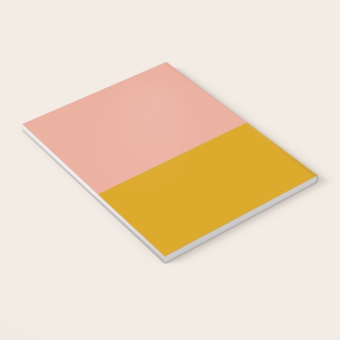 Blush Pink and Mustard Gold Minimalist Color Block Notebook Gallery Image 3