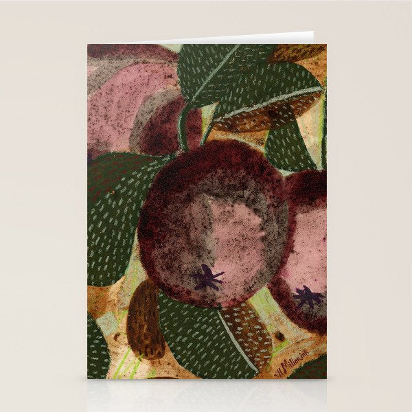 Fall Apple Orchard Painting in Red Delicious Stationery Card Gallery Image 1