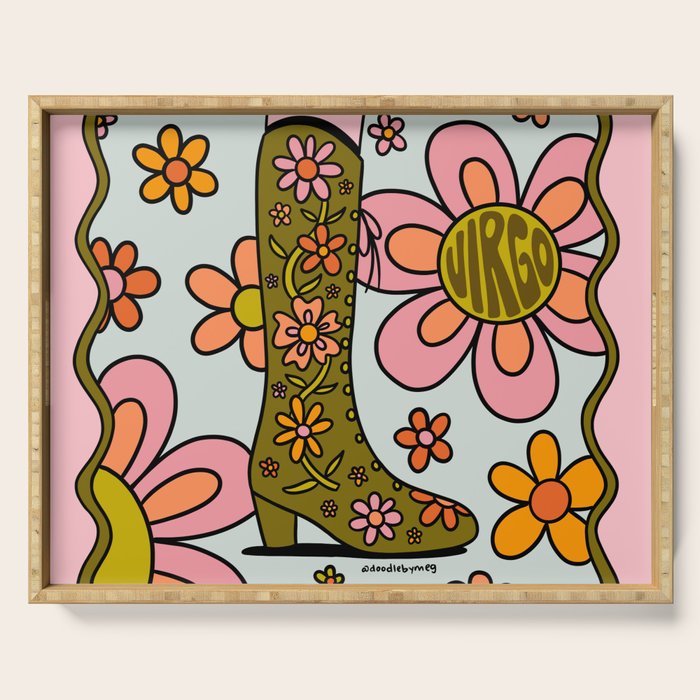 Virgo Groovy Boot Serving Tray Gallery Image 1
