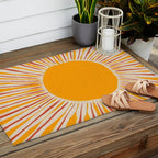 Retro Sunrise Outdoor Rug Gallery Image 2
