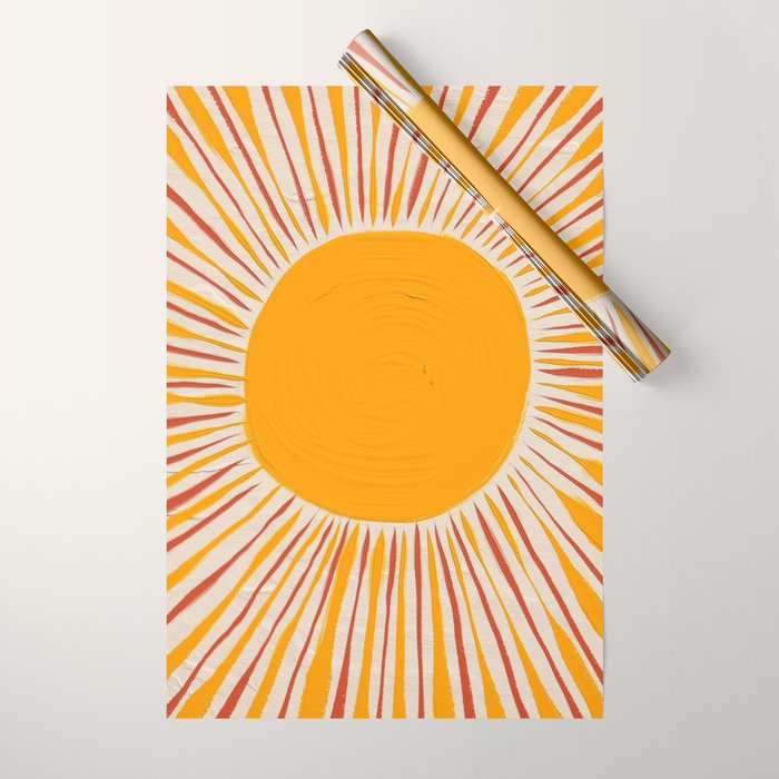 Retro Sunrise Wrapping Paper Gallery Image 1