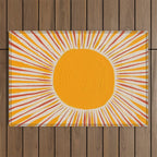 Retro Sunrise Outdoor Rug Gallery Image 1