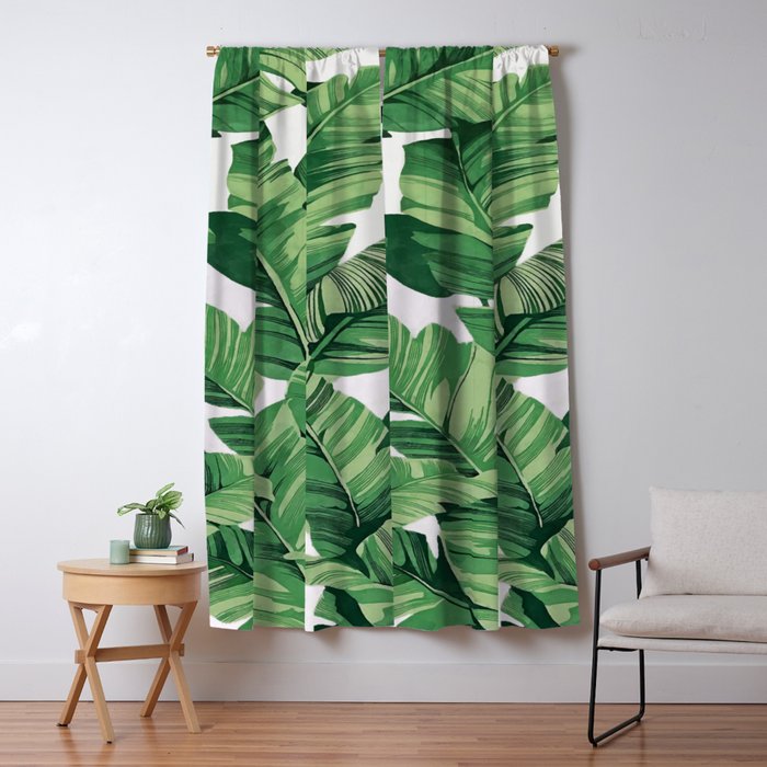 Tropical banana leaves V Window Curtain Gallery Image 5