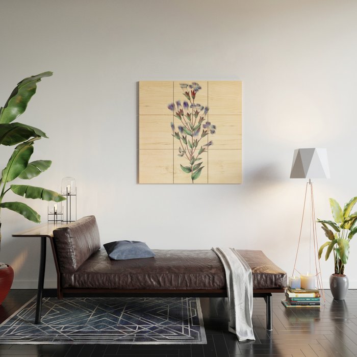  Fringed gentian by Clarissa Munger Badger, 1859 (benefitting The Nature Conservancy) Wood Wall Art Gallery Image 2
