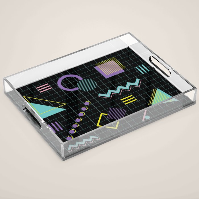 Memphis Pattern 4 - 80s Retro Acrylic Tray Gallery Image 1