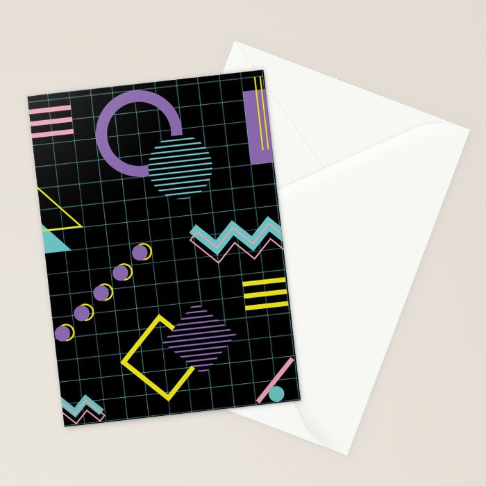 Memphis Pattern 4 - 80s Retro Stationery Card Gallery Image 2