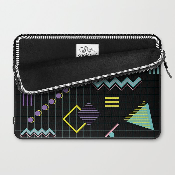 Memphis Pattern 4 - 80s Retro Laptop Sleeve Gallery Image 2