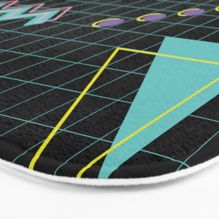 Memphis Pattern 4 - 80s Retro Bath Mat Gallery Image 3