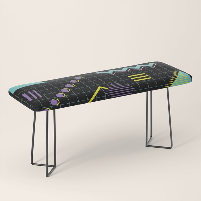 Memphis Pattern 4 - 80s Retro Bench Gallery Image 1