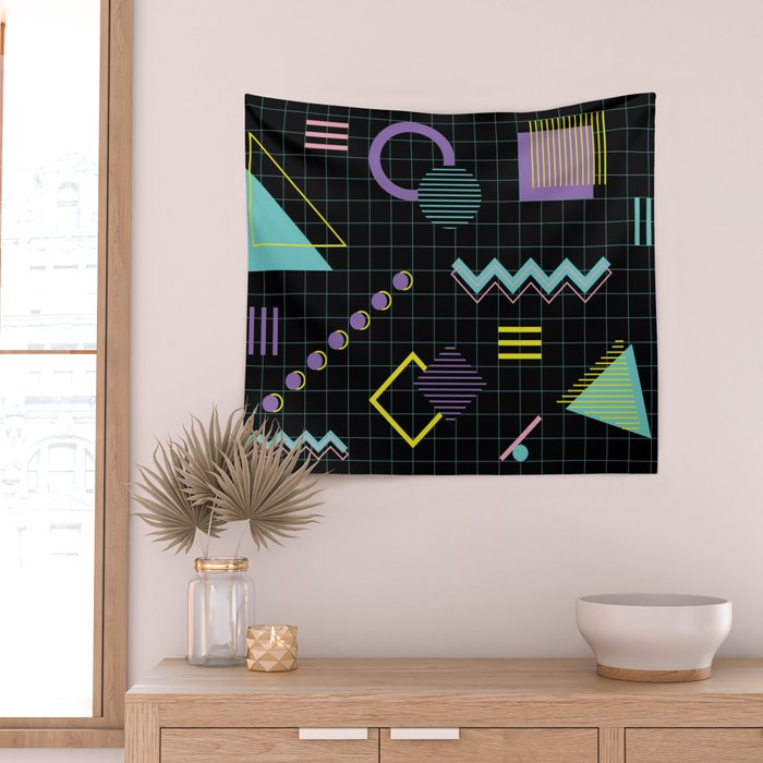 Memphis Pattern 4 - 80s Retro Wall Tapestry Gallery Image 2