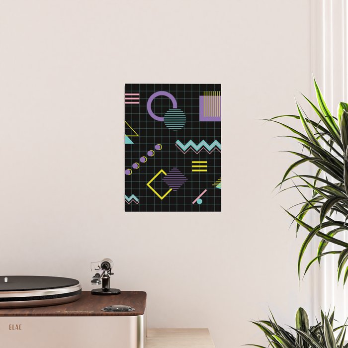 Memphis Pattern 4 - 80s Retro Poster Gallery Image 2
