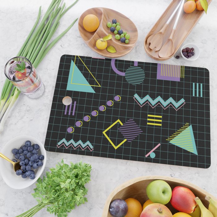 Memphis Pattern 4 - 80s Retro Cutting Board Gallery Image 2