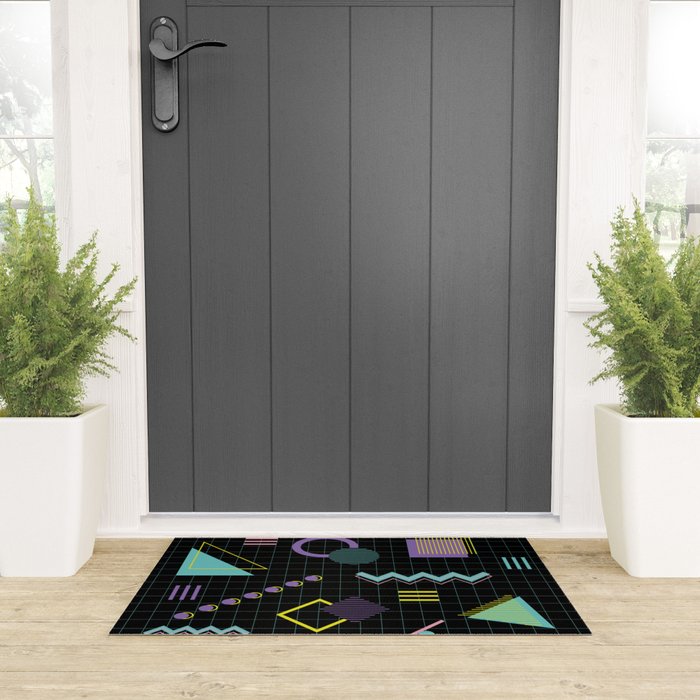 Memphis Pattern 4 - 80s Retro Welcome Mat Gallery Image 3