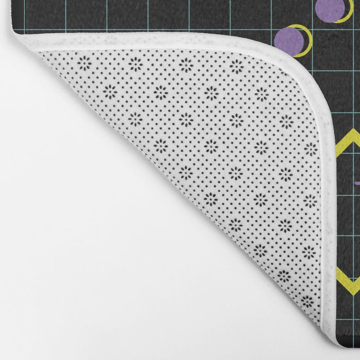 Memphis Pattern 4 - 80s Retro Bath Mat Gallery Image 2
