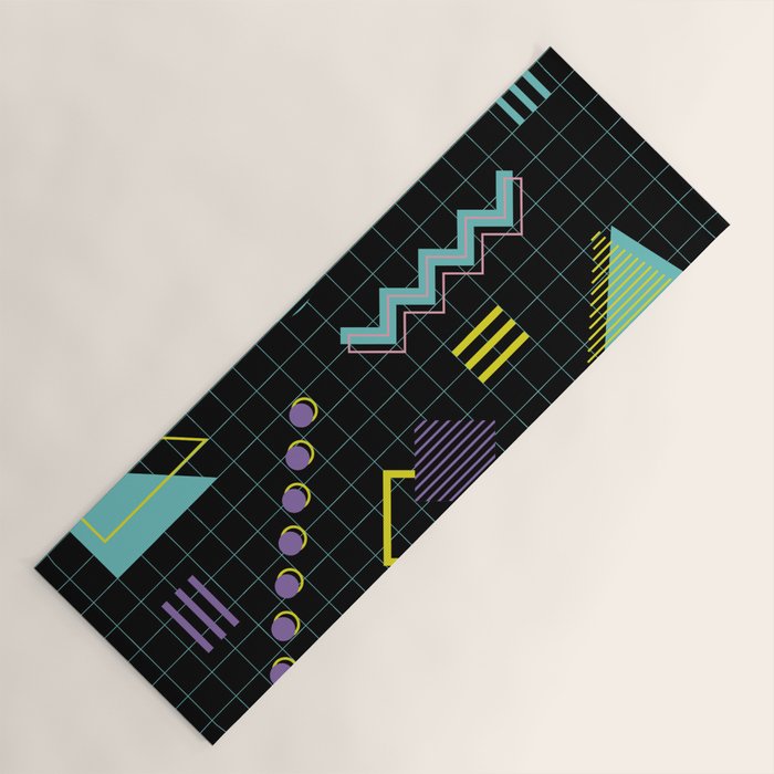 Memphis Pattern 4 - 80s Retro Yoga Mat Gallery Image 1