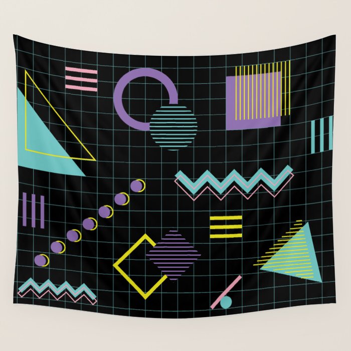 Memphis Pattern 4 - 80s Retro Wall Tapestry Gallery Image 4