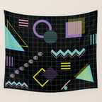 Memphis Pattern 4 - 80s Retro Wall Tapestry Gallery Image 4