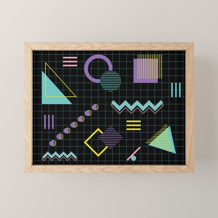 Memphis Pattern 4 - 80s Retro Mini Art Print Gallery Image 1