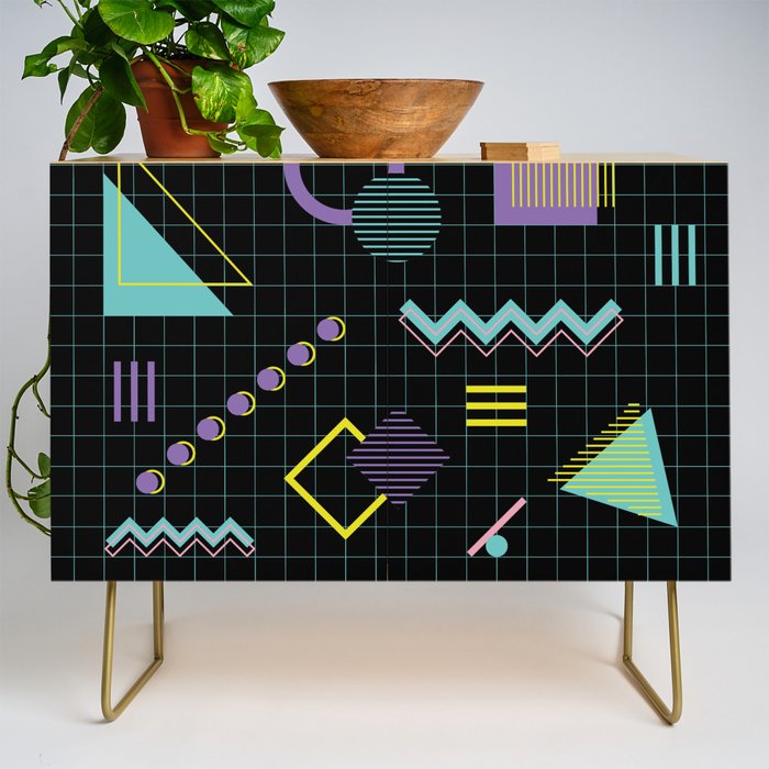 Memphis Pattern 4 - 80s Retro Credenza Gallery Image 1