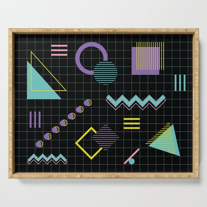 Memphis Pattern 4 - 80s Retro Serving Tray Gallery Image 1