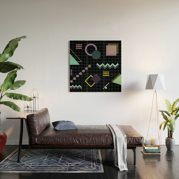 Memphis Pattern 4 - 80s Retro Wood Wall Art Gallery Image 2