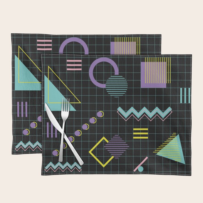 Memphis Pattern 4 - 80s Retro Placemat Gallery Image 1