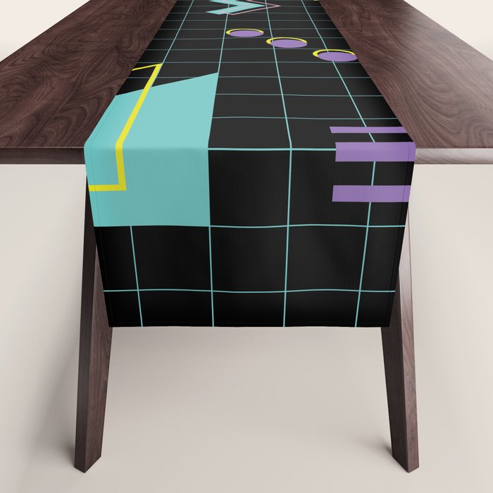 Memphis Pattern 4 - 80s Retro Table Runner Gallery Image 1