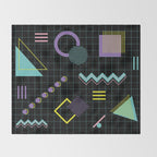 Memphis Pattern 4 - 80s Retro Throw Blanket Gallery Image 2