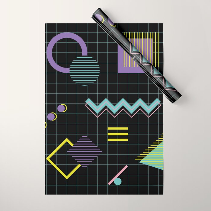 Memphis Pattern 4 - 80s Retro Wrapping Paper Gallery Image 1