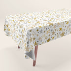 Christmas Golden Stars Elegant Celestial Stars Tablecloth Gallery Image 1