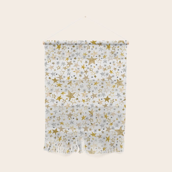 Christmas Golden Stars Elegant Celestial Stars Wall Hanging Gallery Image 1
