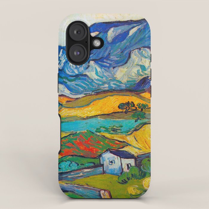 Les Alpilles, Mountain Landscape near South Reme Vincent van Gogh 1889 iPhone Case Gallery Image 1