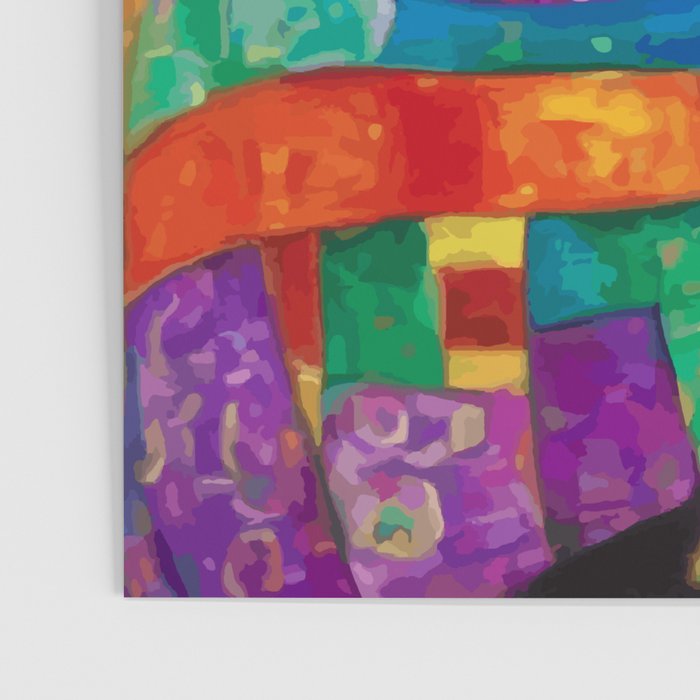 Gustav Klimt Style Cat with Green Eyes and a Colorful Scarf Poster Gallery Image 3
