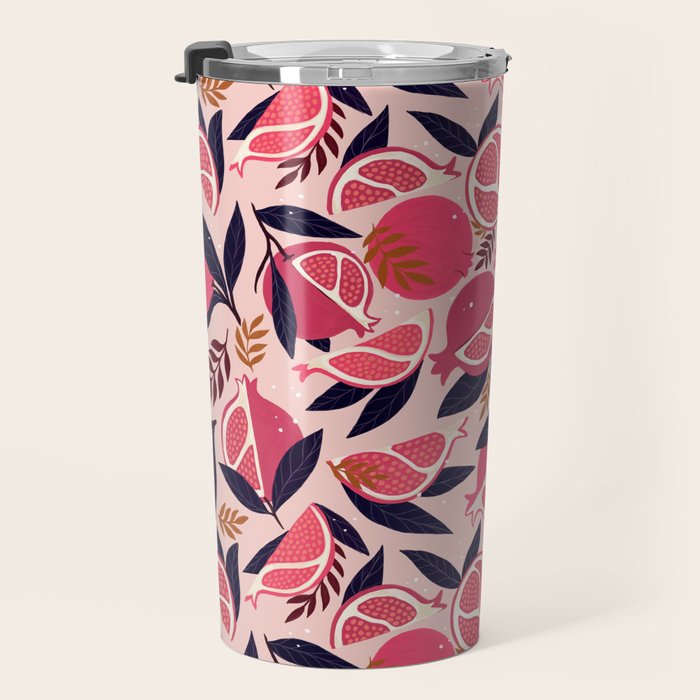 Pomegranate - Pink Travel Mug Gallery Image 3