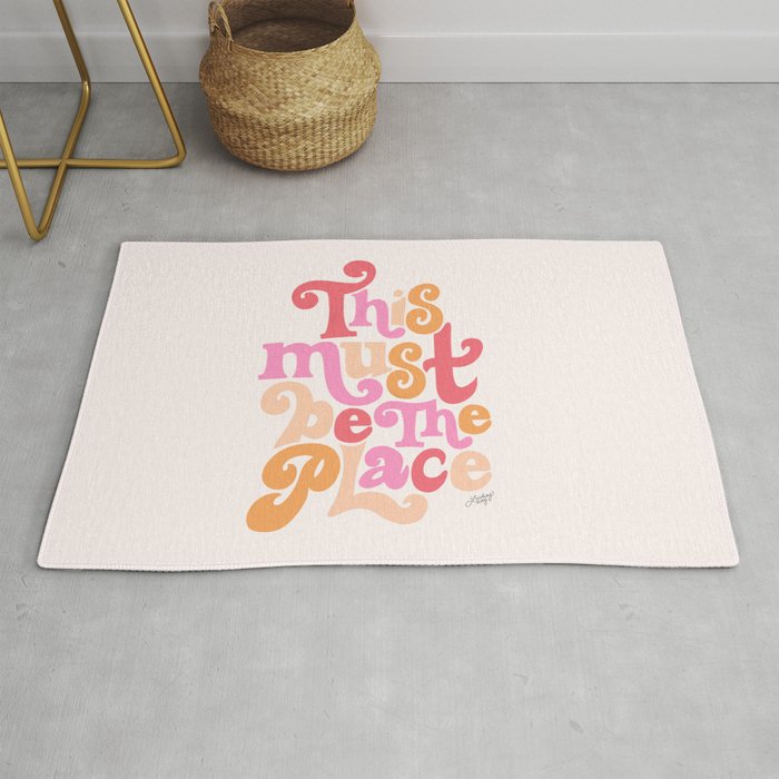 This Must Be the Place (Pink Palette) Rug Gallery Image 1