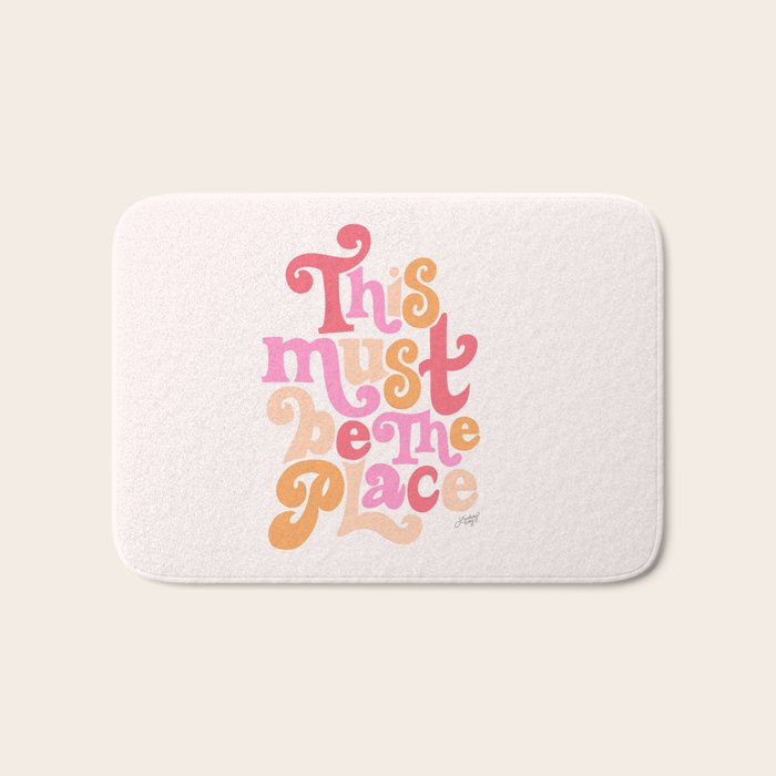 This Must Be the Place (Pink Palette) Bath Mat Gallery Image 1