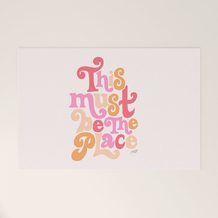 This Must Be the Place (Pink Palette) Welcome Mat Gallery Image 1