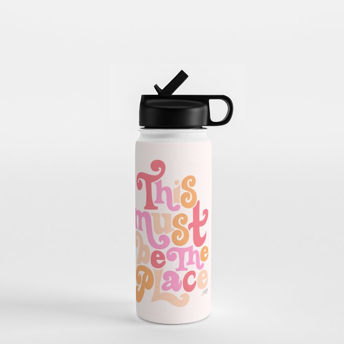This Must Be the Place (Pink Palette) Water Bottle Gallery Image 1