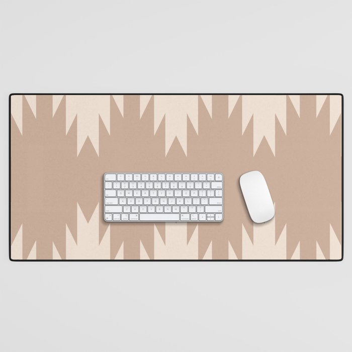 Geometric Southwestern Minimalism - Neutral Natural Beige Desk Mat Gallery Image 1