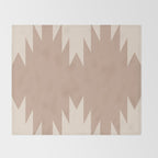Geometric Southwestern Minimalism - Neutral Natural Beige Throw Blanket Gallery Image 2