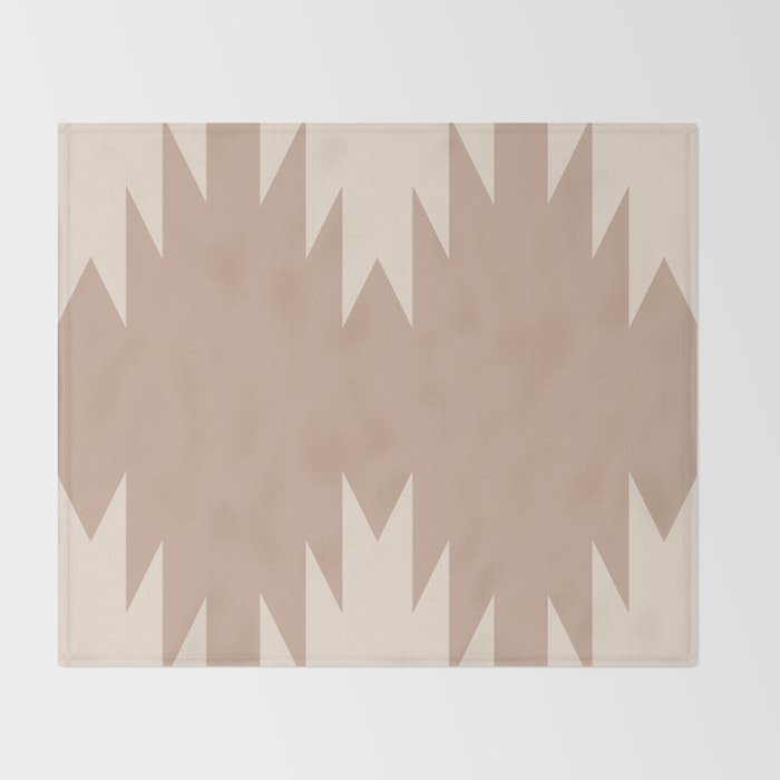 Geometric Southwestern Minimalism - Neutral Natural Beige Throw Blanket Gallery Image 2