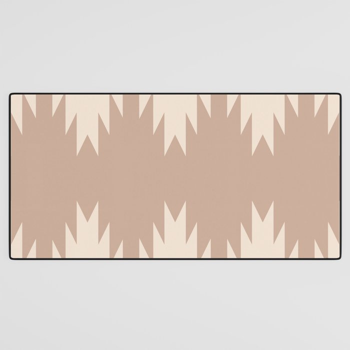 Geometric Southwestern Minimalism - Neutral Natural Beige Desk Mat Gallery Image 3