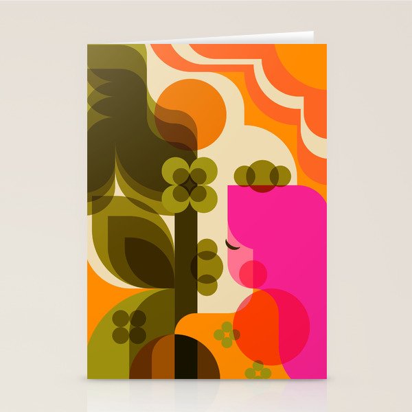 Girl in the Garden  Stationery Card Gallery Image 2