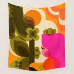 Girl in the Garden  Wall Tapestry Gallery Image 4